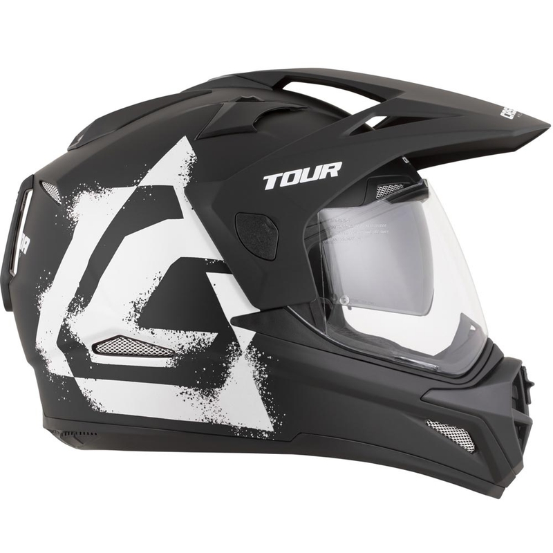 Enduro motorhelm Cassida Tour 2.0 Crew matzwart-wit
