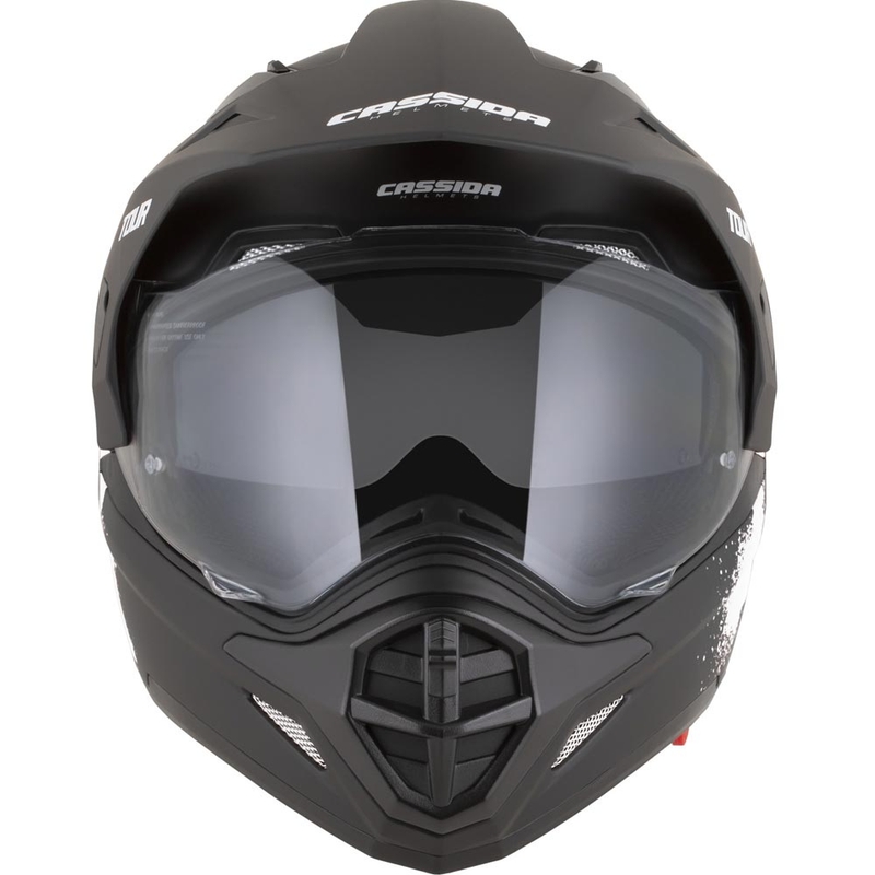Enduro motorhelm Cassida Tour 2.0 Crew matzwart-wit