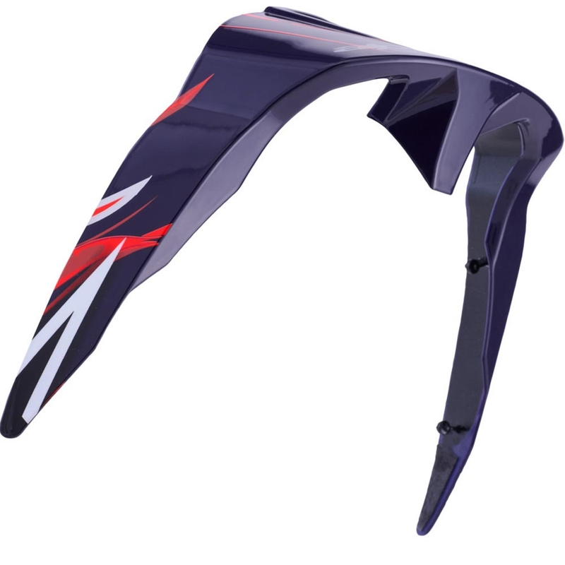Aerodynamische spoiler voor Alpinestars Supertech R10 FLYTE motorhelmen, standaard profiel, matblauw-rood-wit