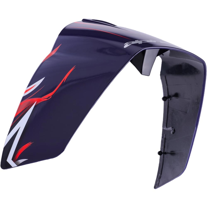 Aerodynamische spoiler voor motorhelmen Alpinestars Supertech R10 FLYTE raceprofiel matblauw-rood-wit