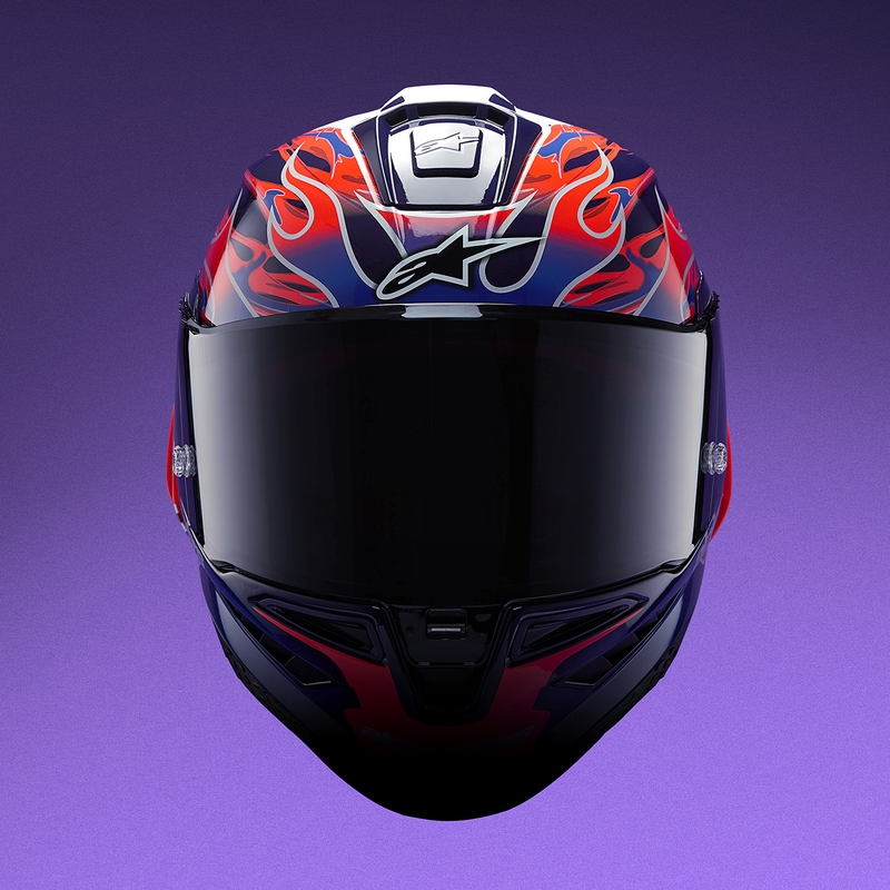 Alpinestars Supertech R-10 Flyte integraalhelm, gelimiteerde editie Jorge Martin paarsrood