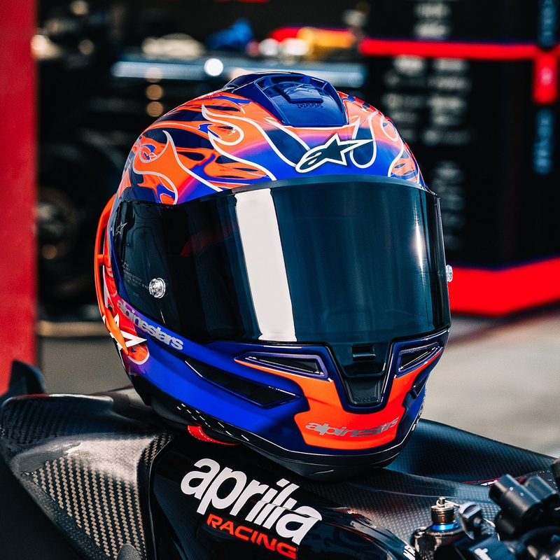 Alpinestars Supertech R-10 Flyte integraalhelm, gelimiteerde editie Jorge Martin paarsrood