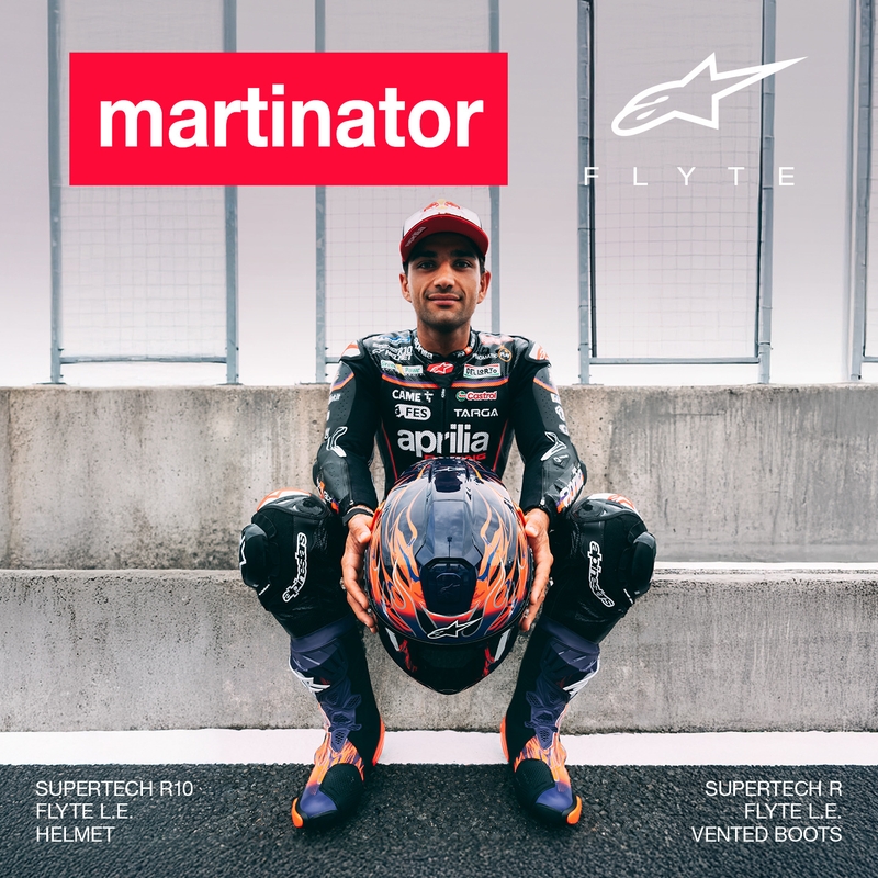 Alpinestars Supertech R-10 Flyte integraalhelm, gelimiteerde editie Jorge Martin paarsrood