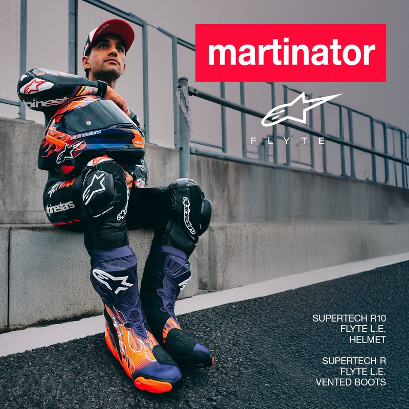 Alpinestars Supertech R-10 Flyte integraalhelm, gelimiteerde editie Jorge Martin paarsrood