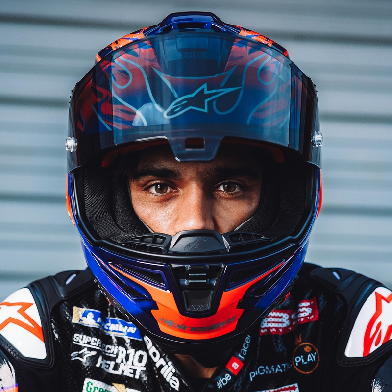 Alpinestars Supertech R-10 Flyte integraalhelm, gelimiteerde editie Jorge Martin paarsrood