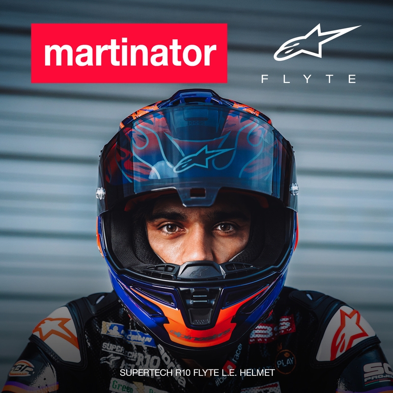 Alpinestars Supertech R-10 Flyte integraalhelm, gelimiteerde editie Jorge Martin paarsrood
