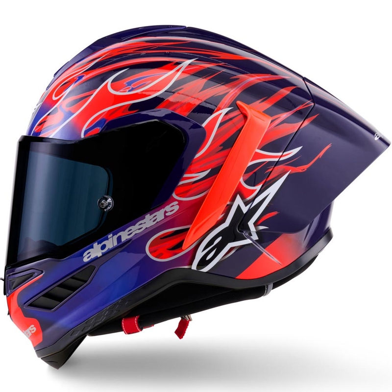 Alpinestars Supertech R-10 Flyte integraalhelm, gelimiteerde editie Jorge Martin paarsrood