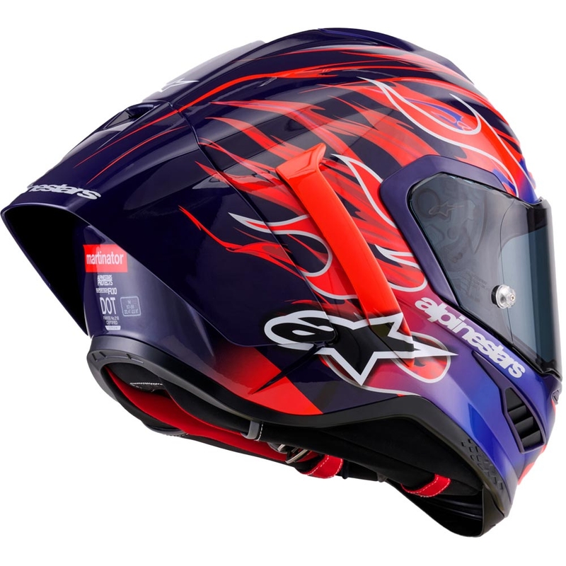 Alpinestars Supertech R-10 Flyte integraalhelm, gelimiteerde editie Jorge Martin paarsrood