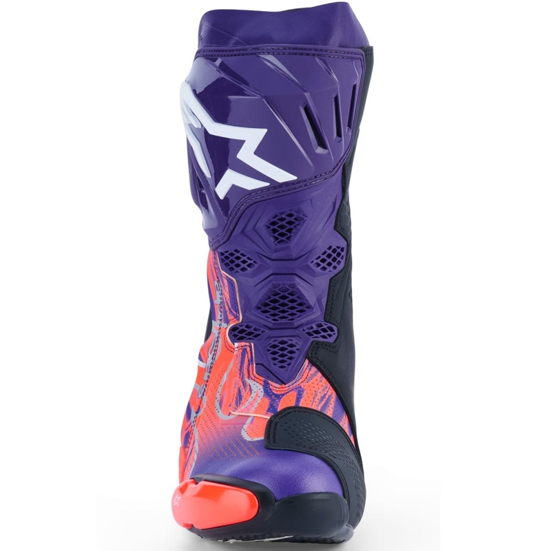Alpinestars Supertech R Vented Flyte motorlaarzen, gelimiteerde editie Jorge Martin, paars-rood-zwart.