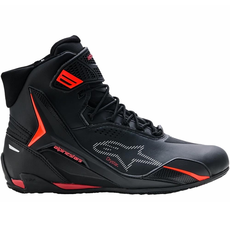 Alpinestars Faster-4 Drystar motorlaarzen zwart-fluorrood