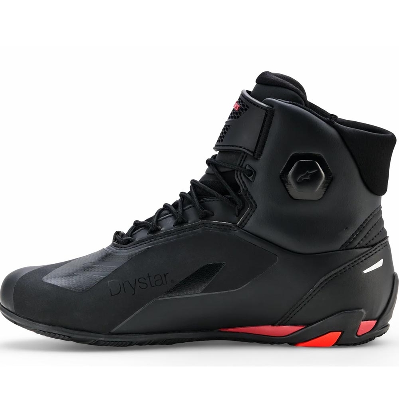 Alpinestars Faster-4 Drystar motorlaarzen zwart-fluorrood