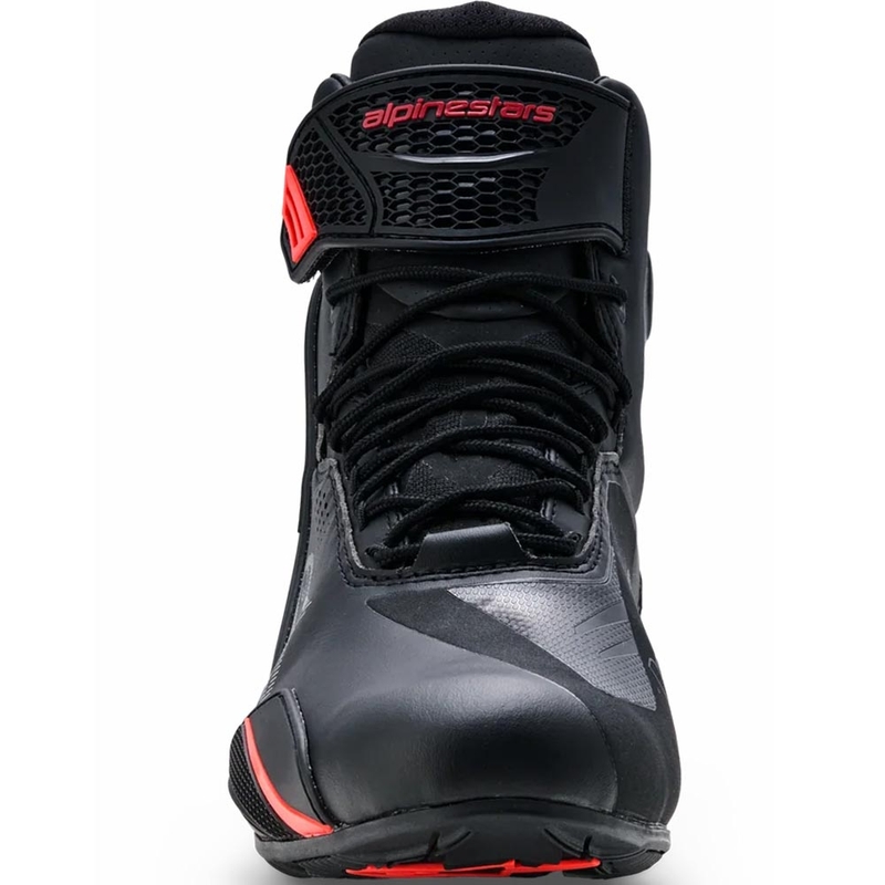 Alpinestars Faster-4 Drystar motorlaarzen zwart-fluorrood