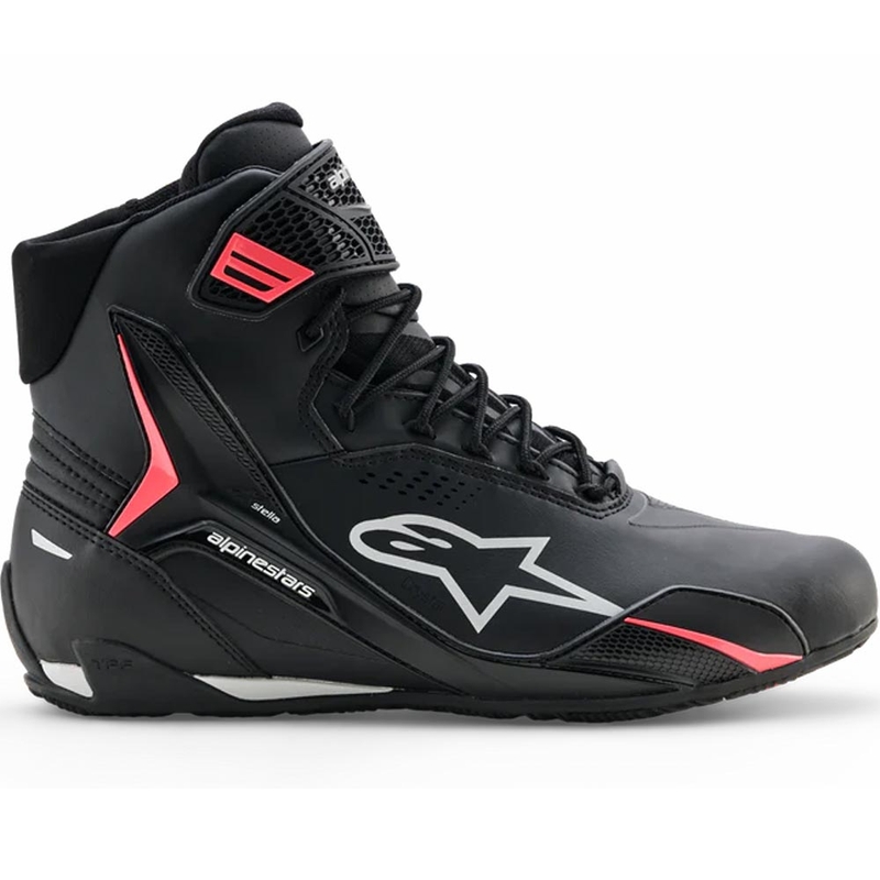 Alpinestars Stella Faster-4 Drystar motorlaarzen voor dames, zwart-grijs-rood