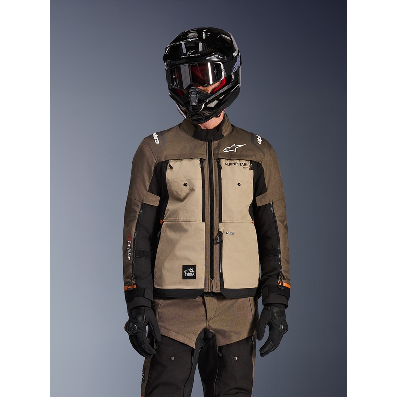 Alpinestars Cusco Drystar motorjas bruin-zwart