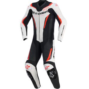 Alpinestars GP Force V2 tweedelig leren pak in zwart-wit-fluorrood