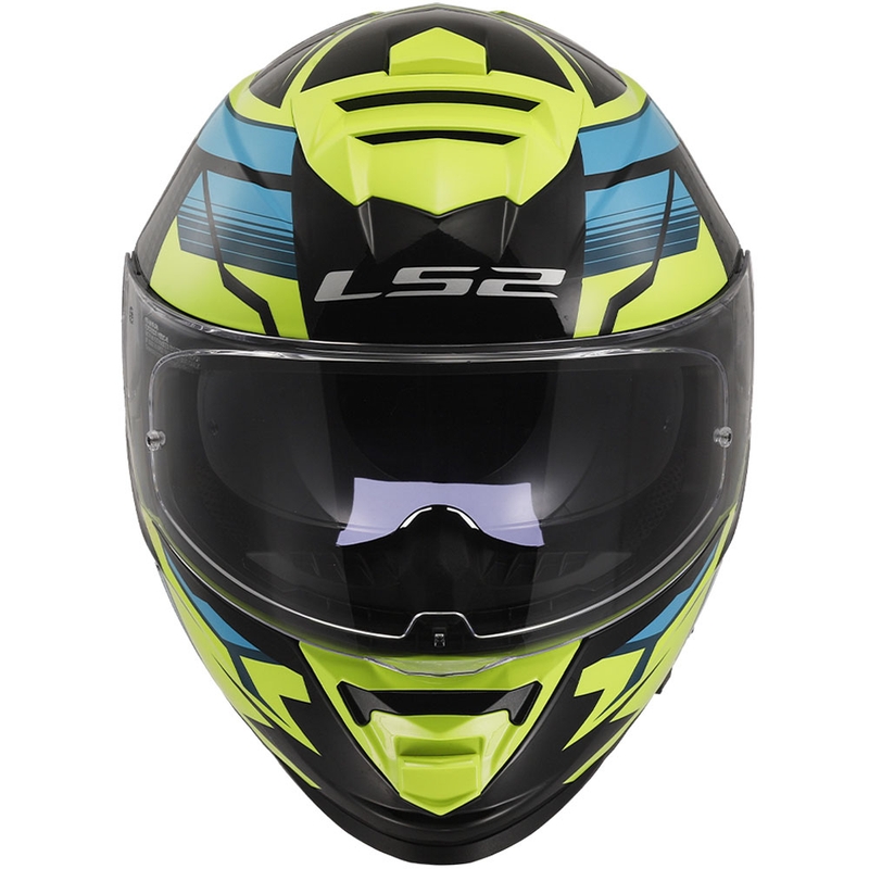 LS2 FF800 Storm II Tracker zwart-fluo gele integraal motorhelm