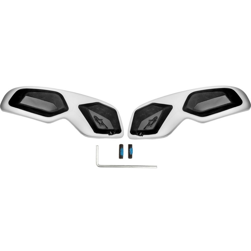 Teenbeschermers voor Alpinestars SMX-6 V2 laarzen, zwart-wit, 2 stuks.