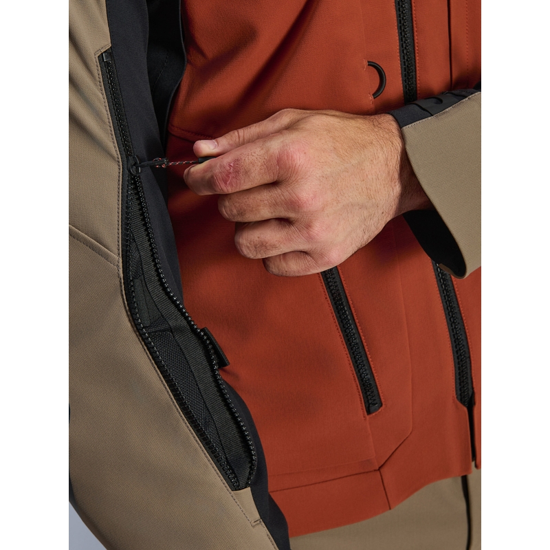 Alpinestars AMT-8 Stretch Drystar XF motorjas bruin-oranje-zwart