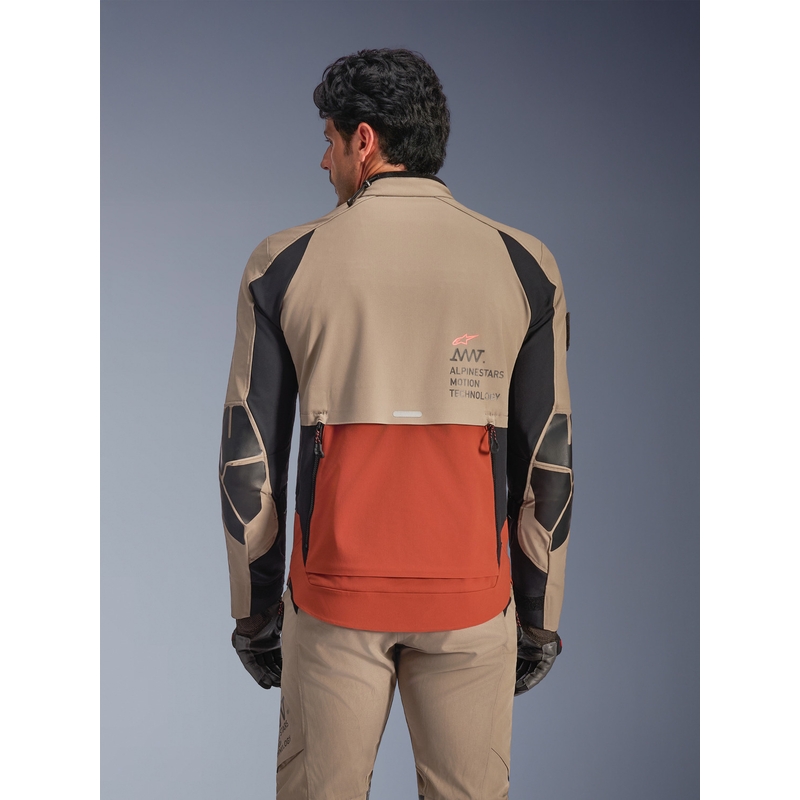 Alpinestars AMT-8 Stretch Drystar XF motorjas bruin-oranje-zwart