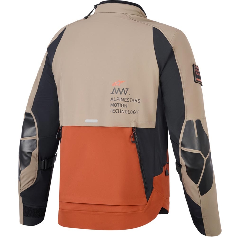 Alpinestars AMT-8 Stretch Drystar XF motorjas bruin-oranje-zwart