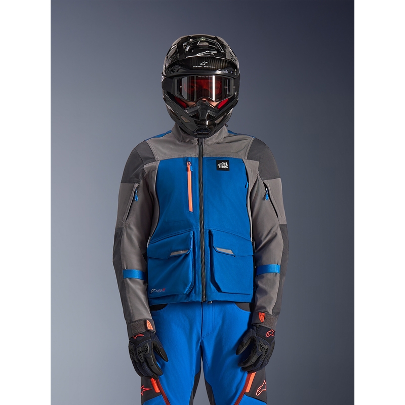 Alpinestars Maxdura Drystar XF motorjas blauw-donkergrijs