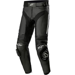 Alpinestars Missile 3 leren motorbroek zwart-wit