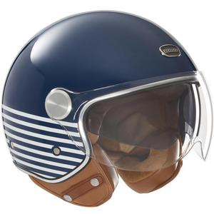Open motorhelm NOX Exklusiv Smart 2 Marina blauw-wit