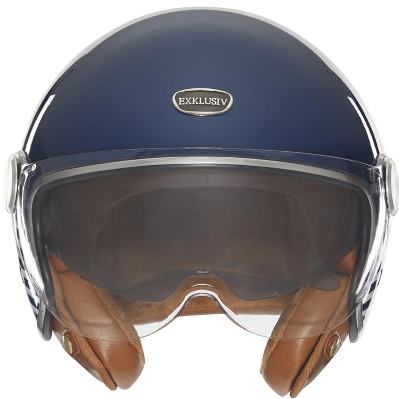 Open motorhelm NOX Exklusiv Smart 2 Marina blauw-wit