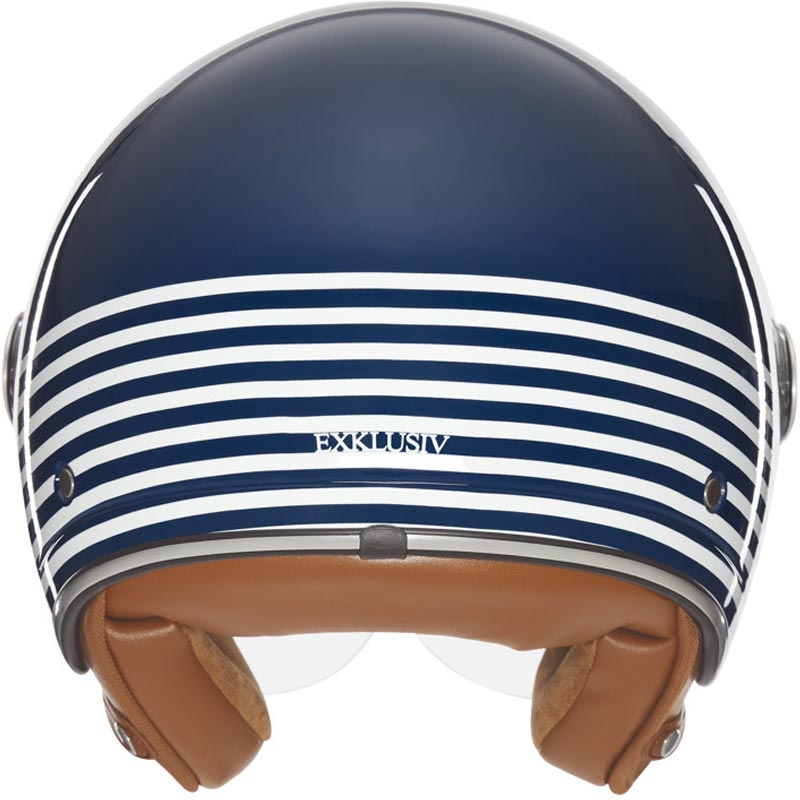 Open motorhelm NOX Exklusiv Smart 2 Marina blauw-wit