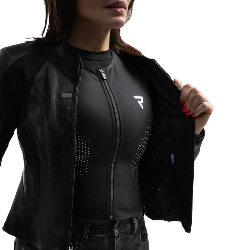 Dames leren motorjas Rebelhorn Diva ST zwart