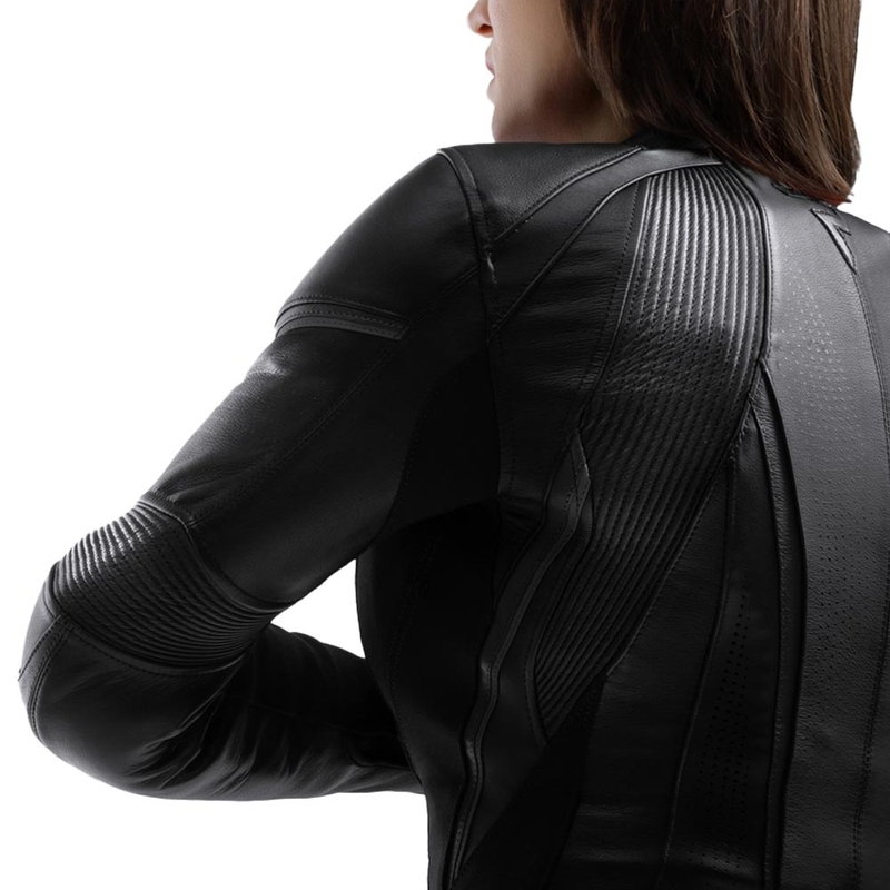 Dames leren motorjas Rebelhorn Diva ST zwart