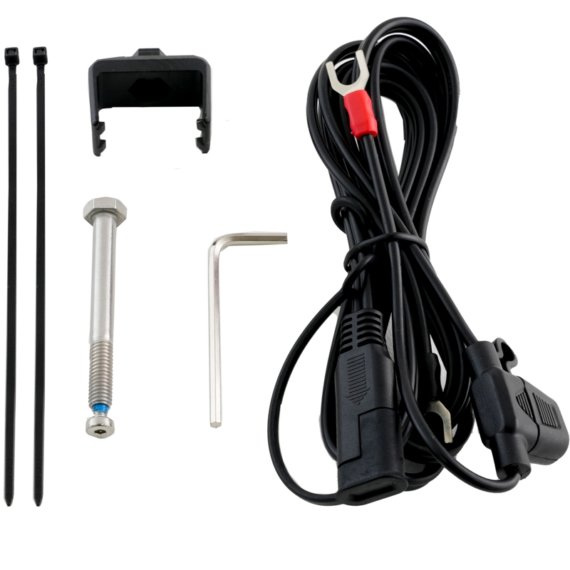 Antivibratie telefoonhouder met draadloze oplader en USB-C-aansluiting MotoZem M26-C1 zwart