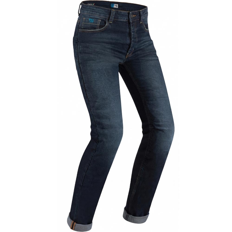 Motorjeans PMJ Caferacer Legend donkerblauw uitverkoop