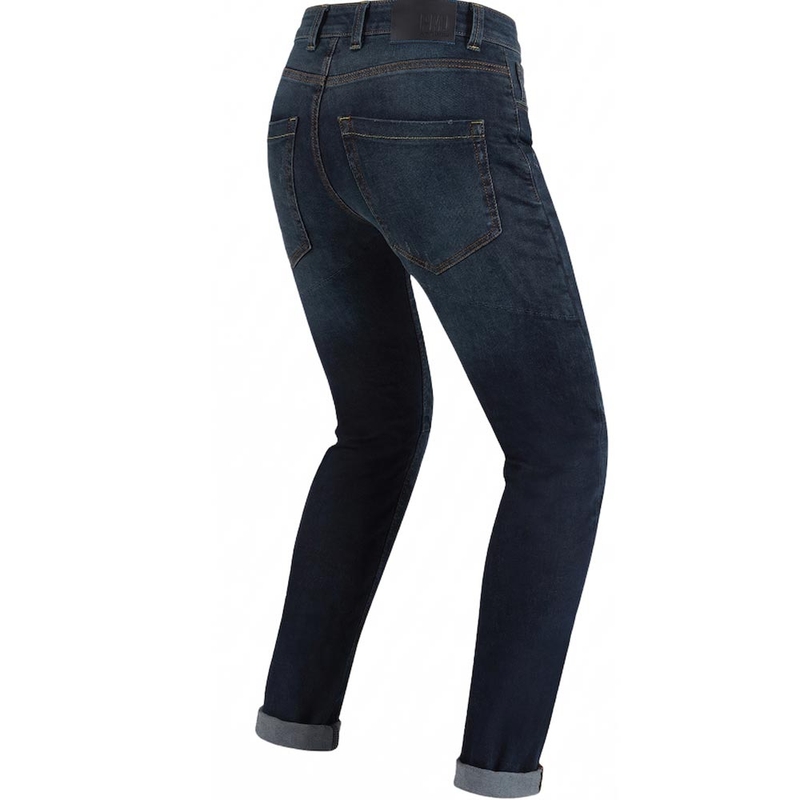 Motorjeans PMJ Caferacer Legend donkerblauw uitverkoop