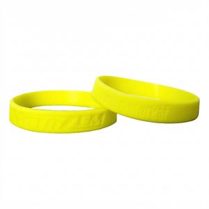 MotoZem CZ armband, 'I am a biker', fluorescerend geel.
