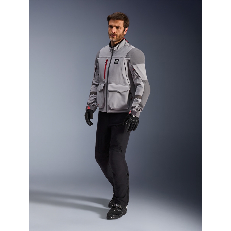 Alpinestars Maxdura Drystar XF motorjas lichtgrijs-donkergrijs