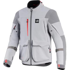 Alpinestars Maxdura Drystar XF motorjas lichtgrijs-donkergrijs