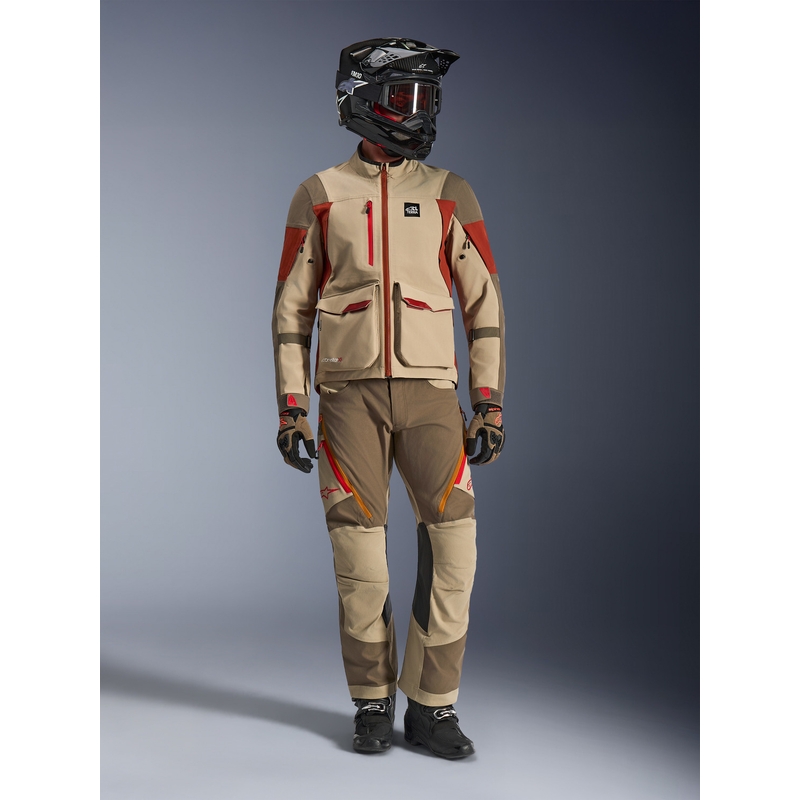 Alpinestars Maxdura Drystar XF motorjas bruin-oranje