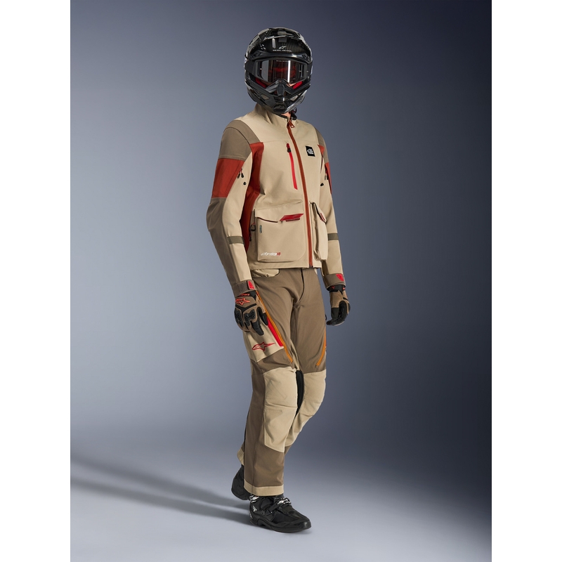 Alpinestars Maxdura Drystar XF motorjas bruin-oranje