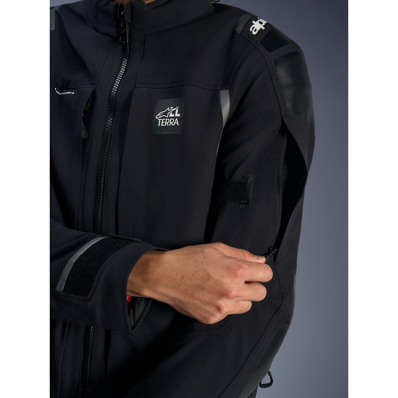 Alpinestars Andes PRO Drystar XF motorjas zwart-donkergrijs