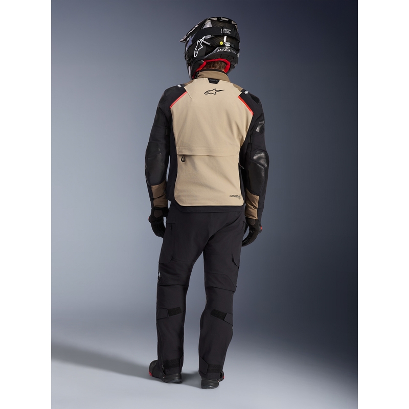 Alpinestars Andes PRO Drystar XF motorjas in bruin-zwart-oranje