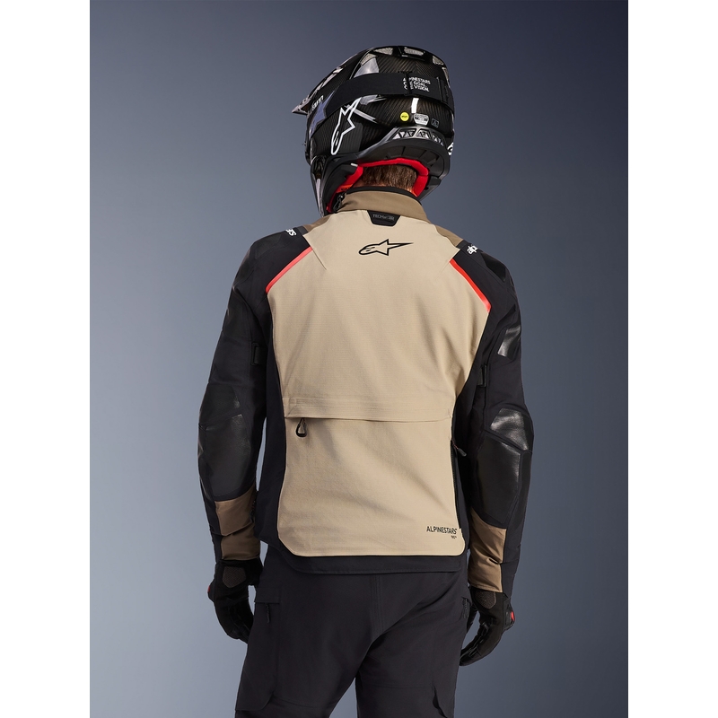 Alpinestars Andes PRO Drystar XF motorjas in bruin-zwart-oranje