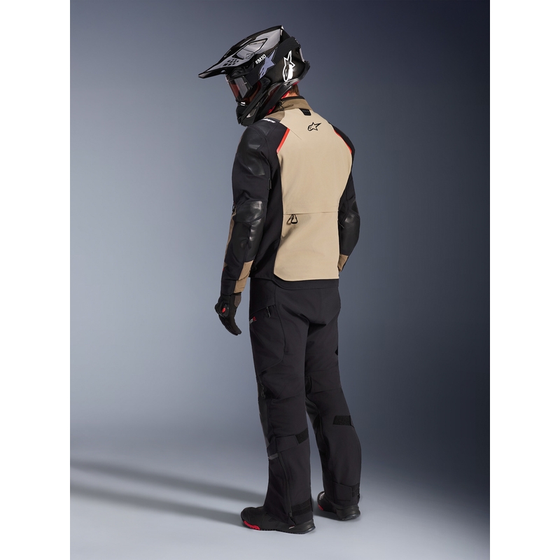 Alpinestars Andes PRO Drystar XF motorjas in bruin-zwart-oranje
