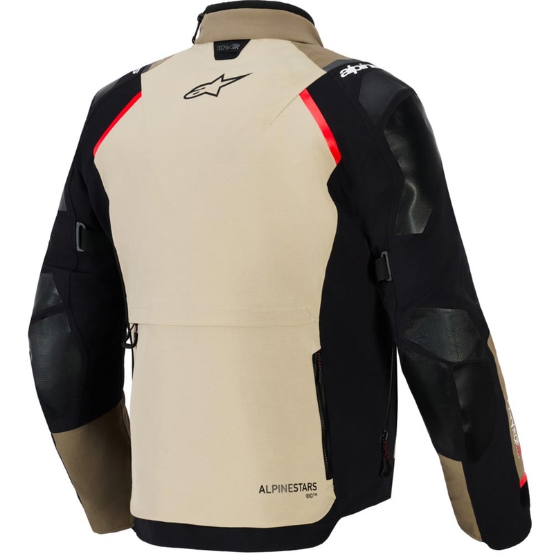 Alpinestars Andes PRO Drystar XF motorjas in bruin-zwart-oranje