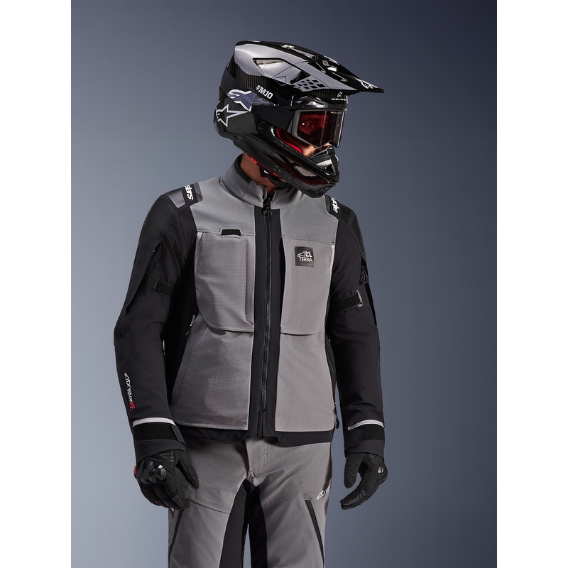 Alpinestars Andes PRO Drystar XF motorjas donkergrijs-zwart