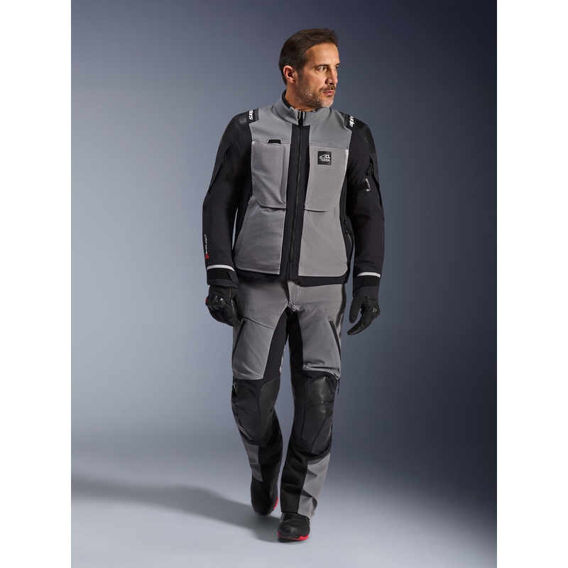 Alpinestars Andes PRO Drystar XF motorjas donkergrijs-zwart
