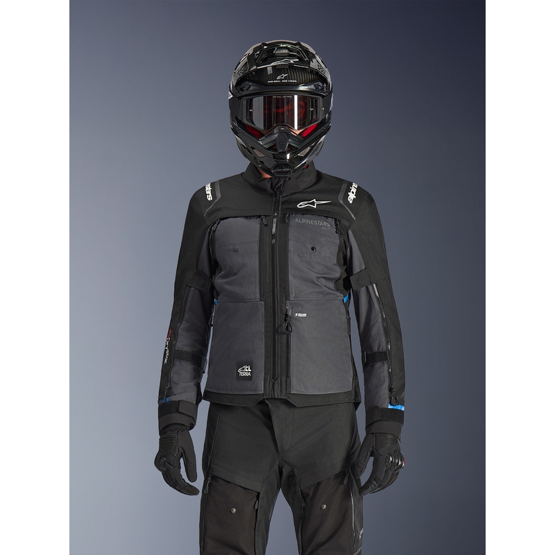 Alpinestars Cusco Drystar motorjas zwart-donkergrijs
