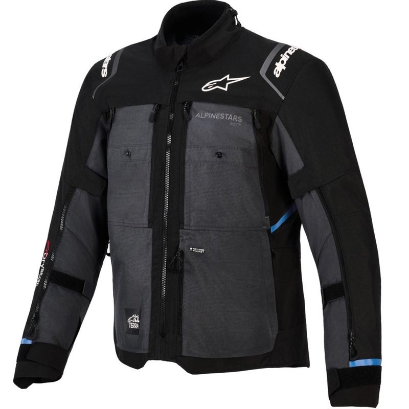 Alpinestars Cusco Drystar motorjas zwart-donkergrijs