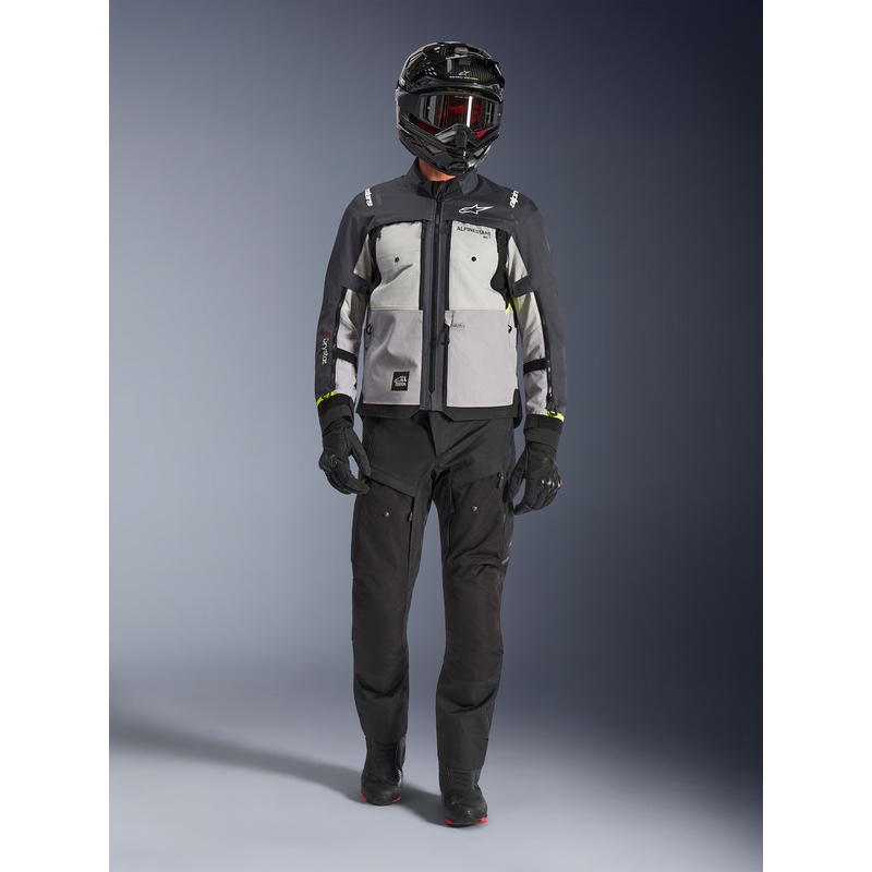 Alpinestars Cusco Drystar motorjas lichtgrijs-lichtblauw-donkerblauw