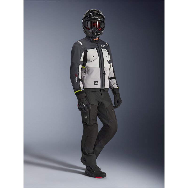 Alpinestars Cusco Drystar motorjas lichtgrijs-lichtblauw-donkerblauw